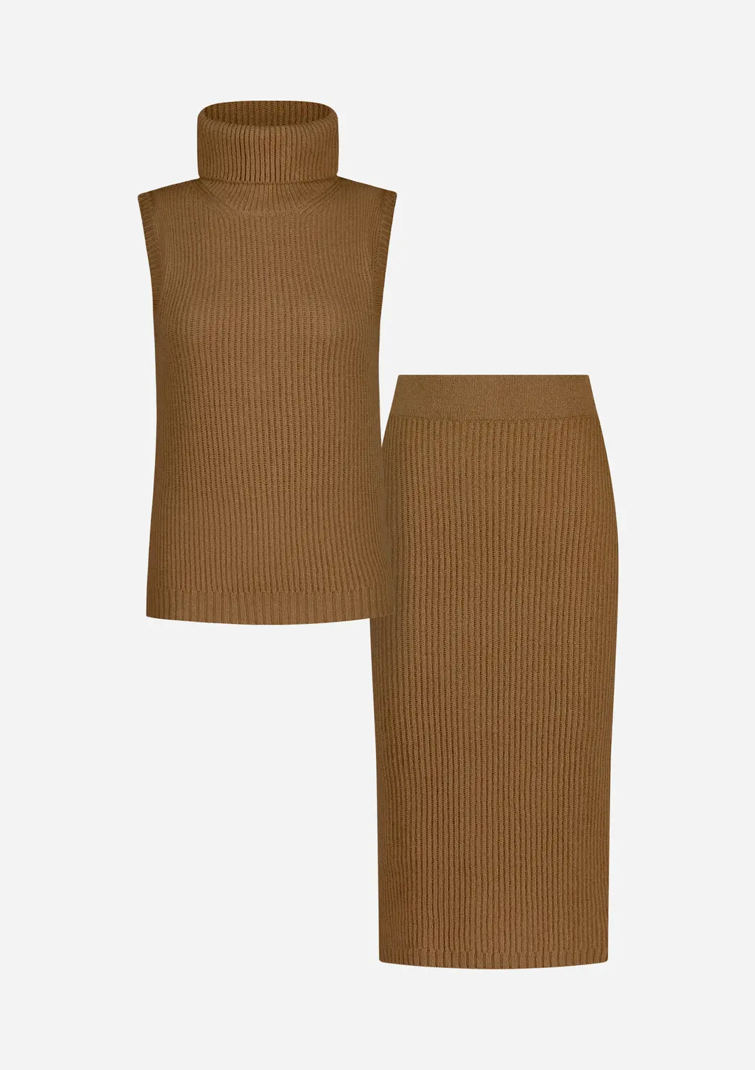 더로랑 Maje wool&cashmere knit Set - 카라멜 상품 이미지 2