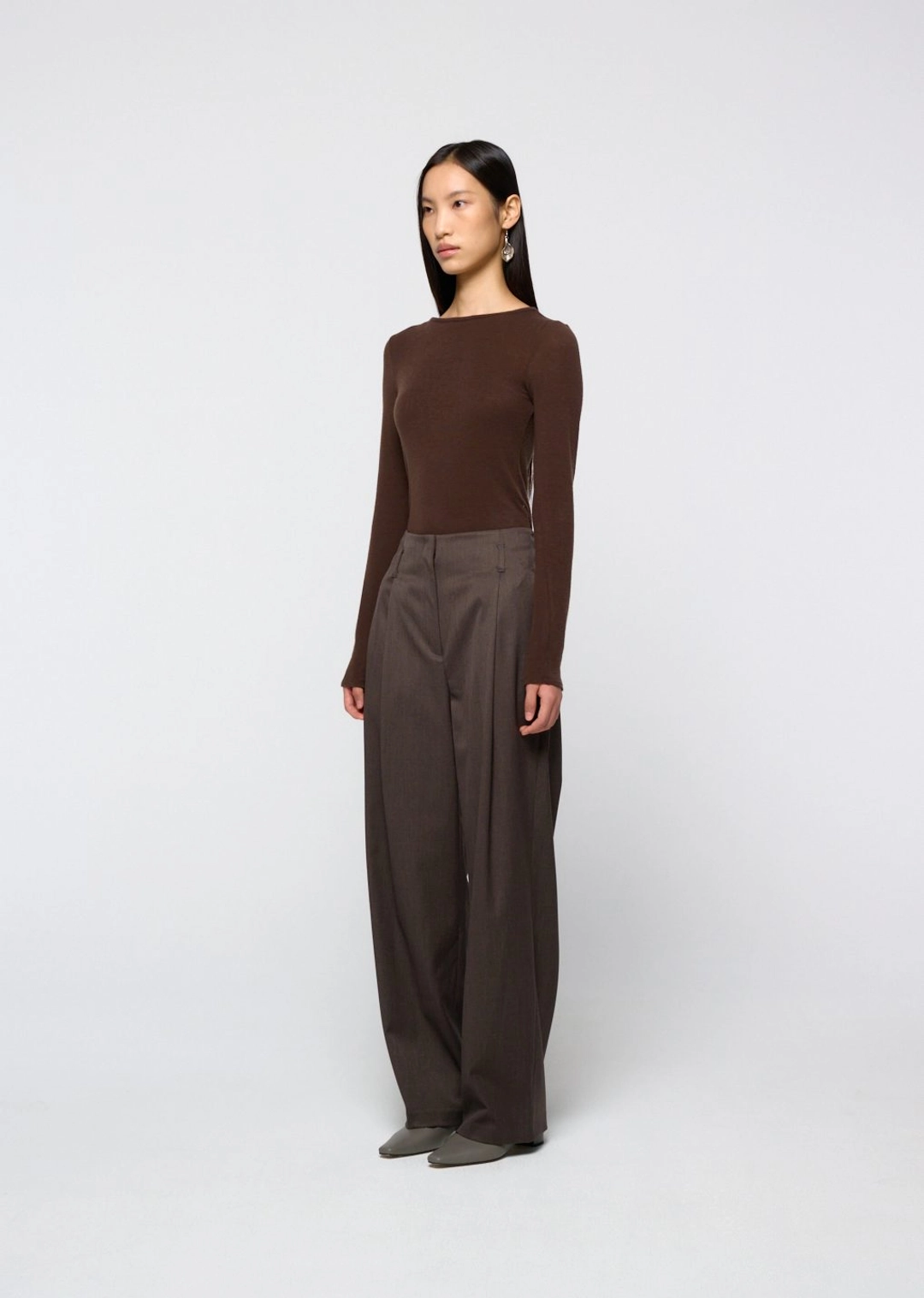 아모멘토 Round t-shirt, Brown 상품 이미지 3
