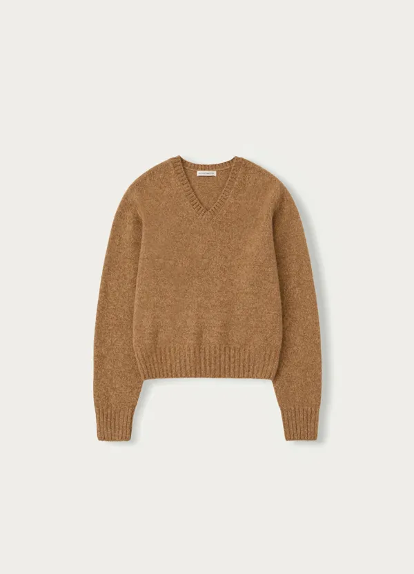 Miro v-neck pullover (Camel orange)