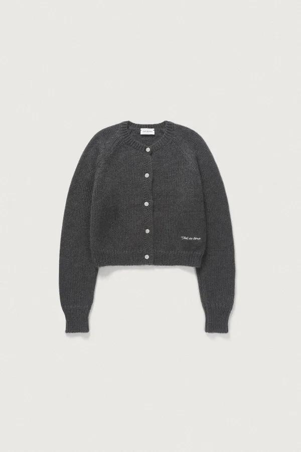 SWEET MOHAIR CARDIGAN [CHARCOAL GRAY]