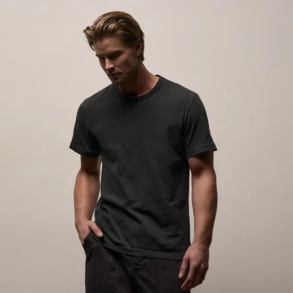 Short Sleeve Crew Neck - Carbon Pigment