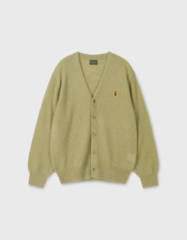 CREST MOHAIR CARDIGAN / Olive Green