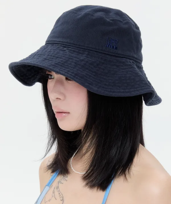 Embroidered Bucket Hat [Navy]