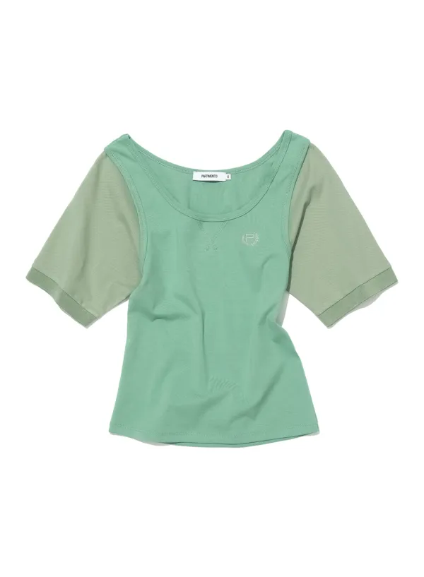 [WOMEN] SCOOP-NECK BAT SLEEVE TOP_NEON GREEN