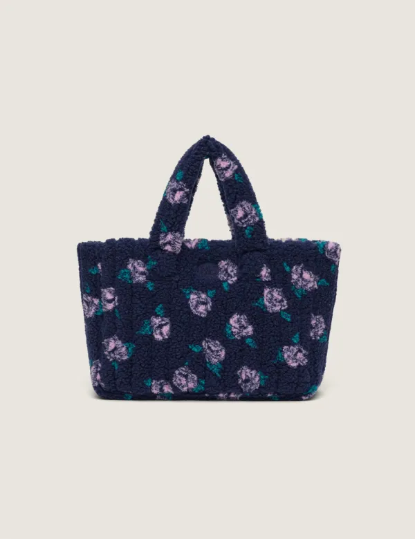Rose Fleece Padding Bag (Navy)