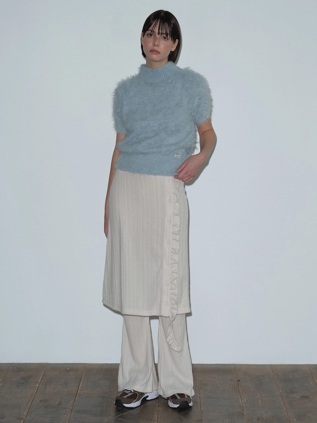 마가린핑거스 FRILL LAYERED SKIRT PANTS (CREAM) 상품 이미지 2