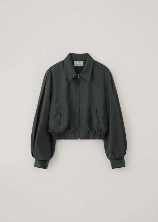Sum inverted airy blouson (charcoal Fern)