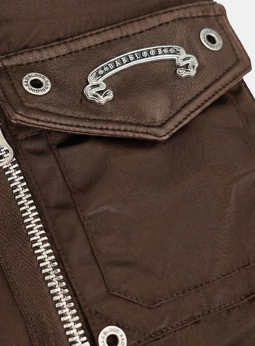 배드블러드 [w-jkt26-012] Satin Nylon MA-1 Jacket - Brown 상품 이미지 3