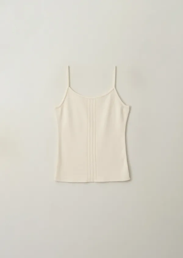 NATURAL SLEEVELESS KNIT (sand ivory)