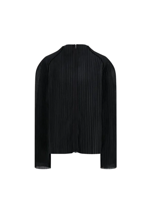 [예약주문] Pleats Zip Up Jumper, Black