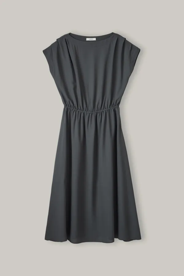 Gathered Waist Dress (Dark Gray)