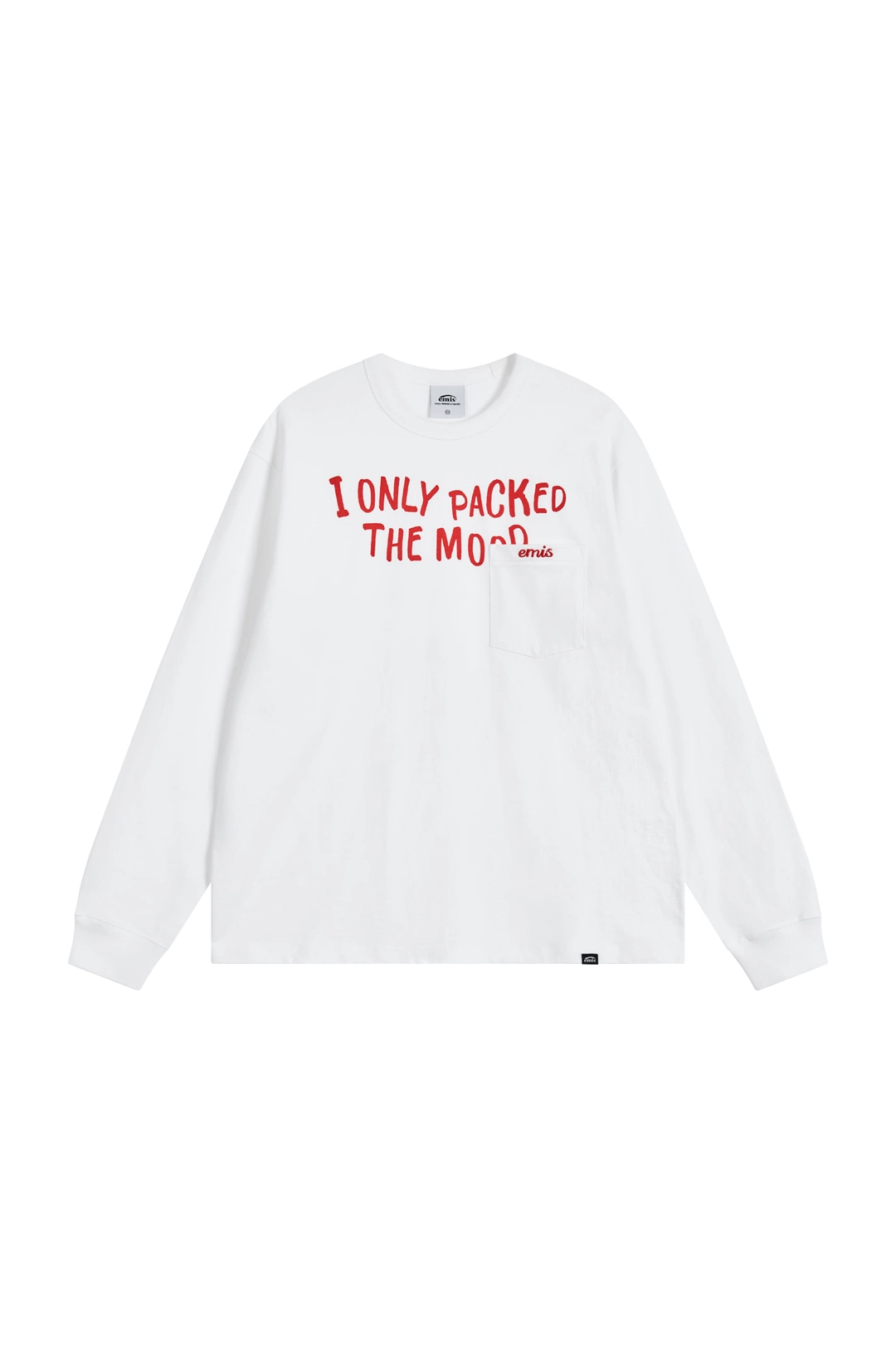이미스 POCKET LONG SLEEVE T-SHIRT-WHITE 상품 이미지 1