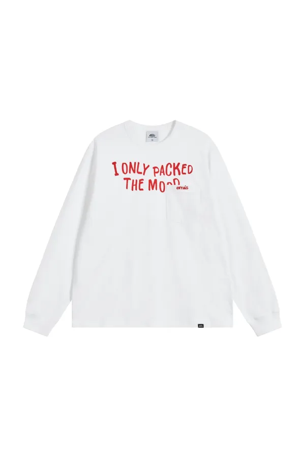POCKET LONG SLEEVE T-SHIRT-WHITE