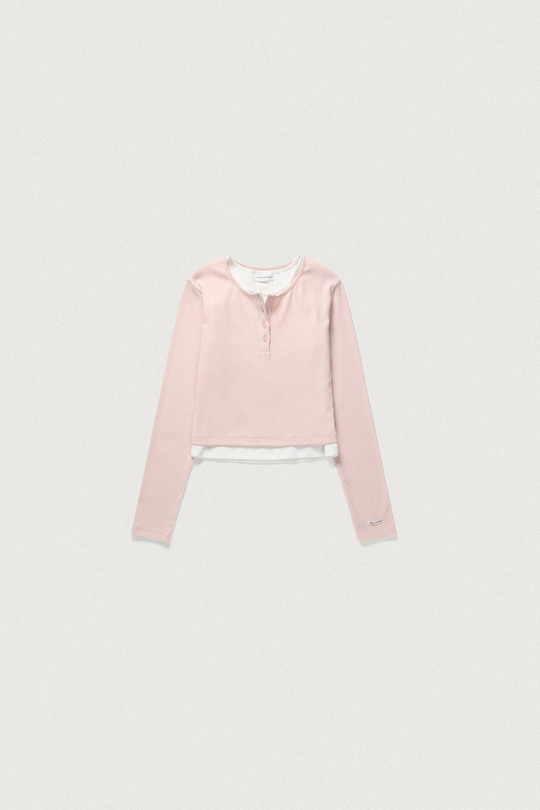 샤드라마 SOFT FIT LAYERED HENLEY T [PINK] 상품 이미지 1