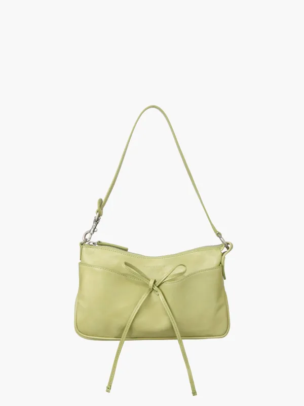 RIBBON POCHETTE_avocado pull-up