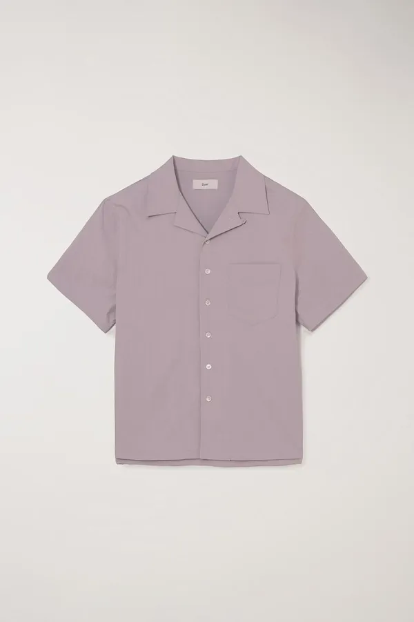 OPEN COLLARED OUT-POCKET SHIRT PINK