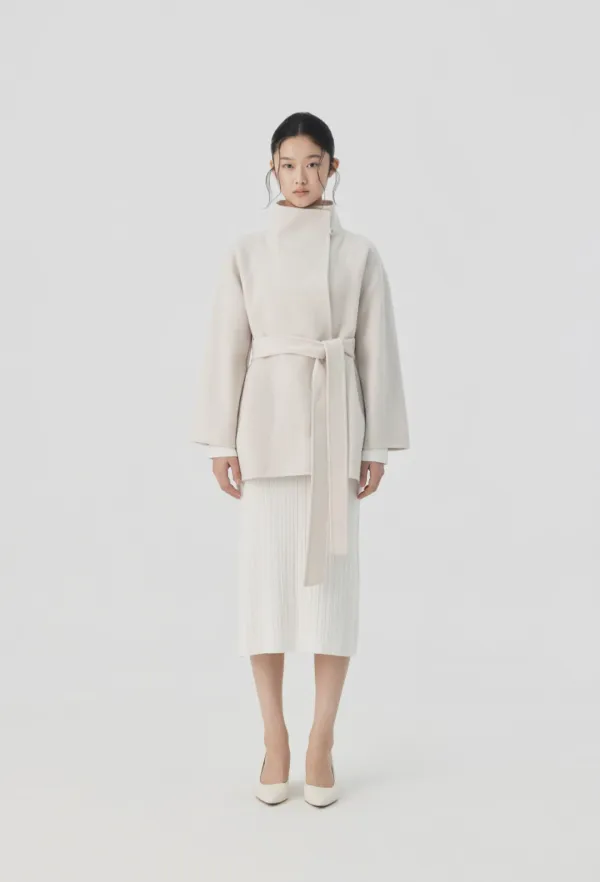 Liora Handmade Half Coat (Beige)