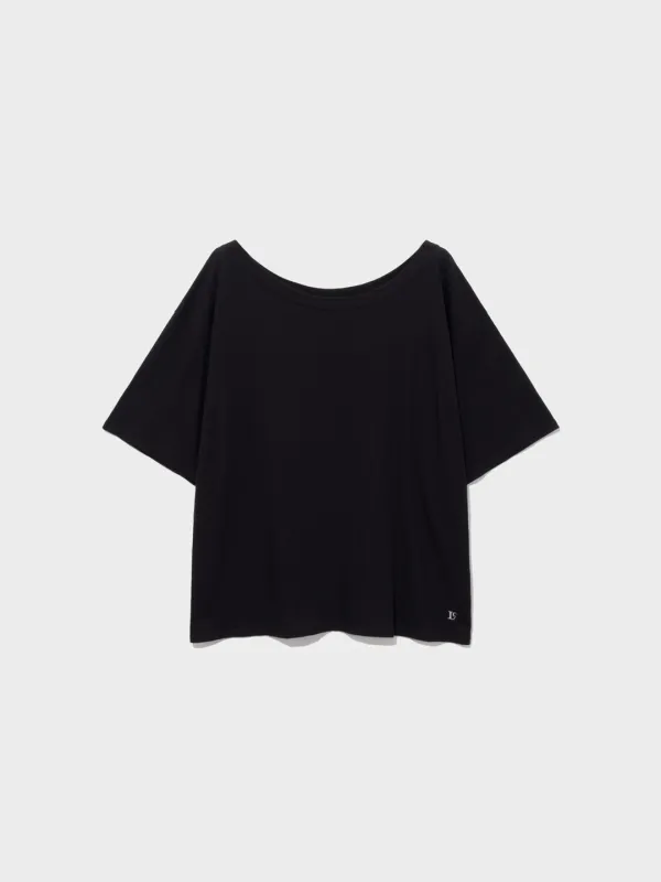 [7/23 예약배송] Lc Off-Shoulder Tee_Black