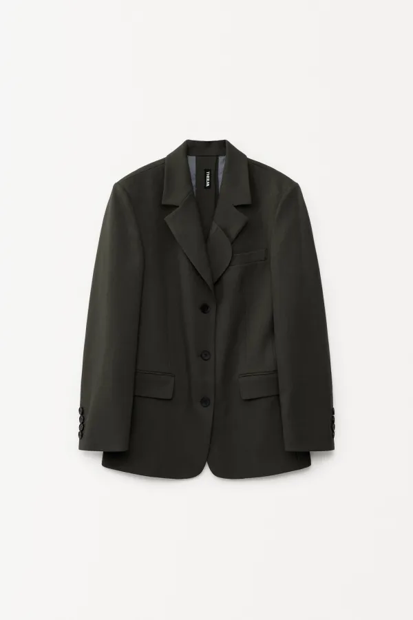 Ruben Back-Open Jacket khaki