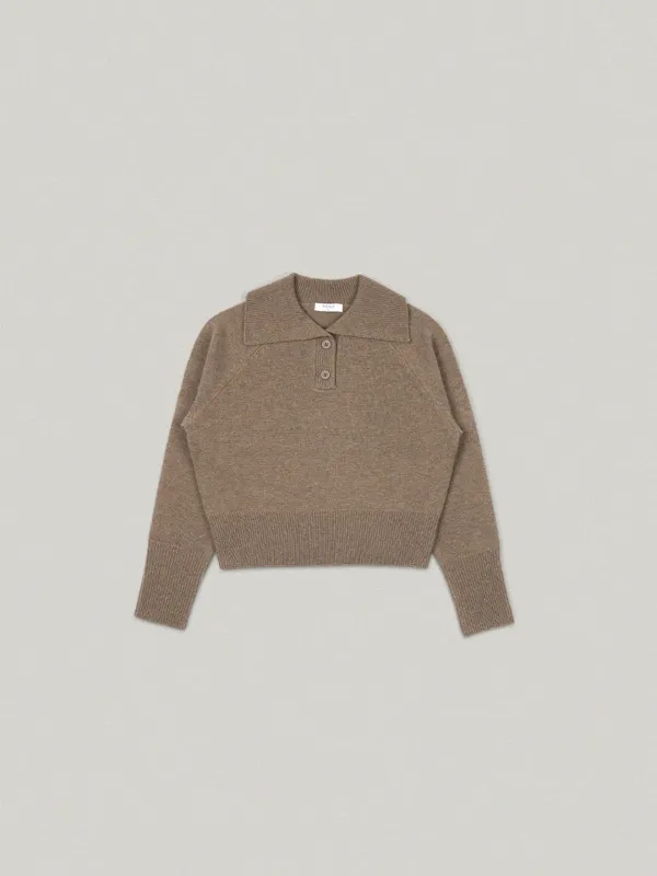 M/P Cashmere Collar Knit - Brown캐시미어 카라 니트