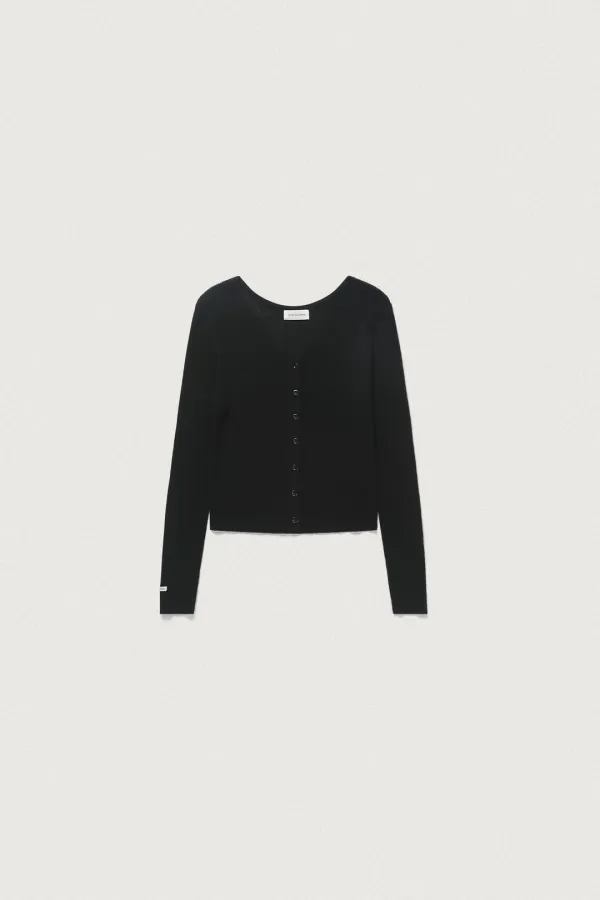 TWO-WAY LAYERED CARDIGAN SETUP [BLACK]
