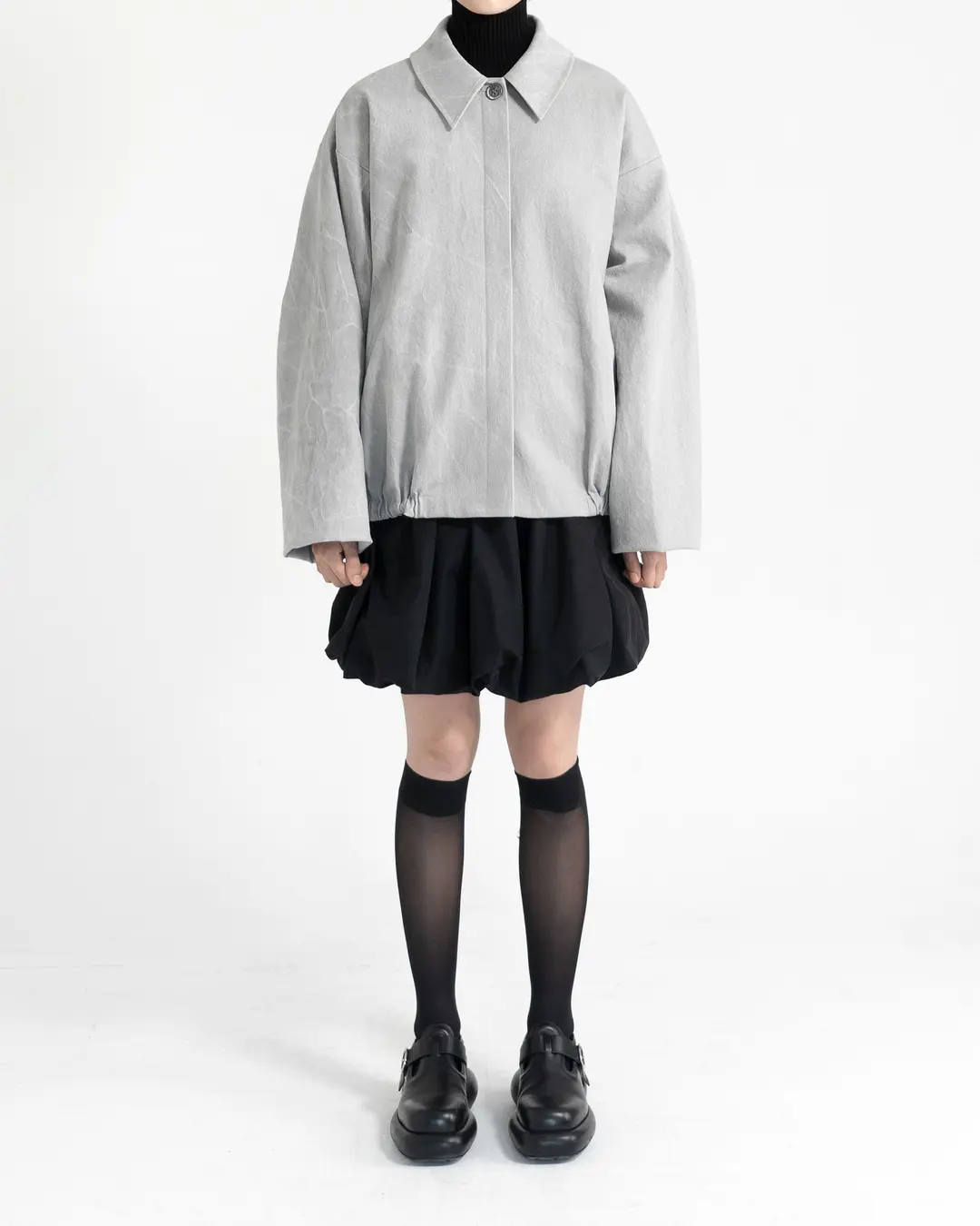유노이아 pigment shirring blouson (open, 단독 주문 시 선발송) 상품 이미지 2