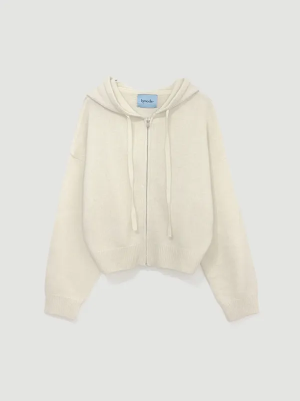 Wool zip-up knit (아이보리)