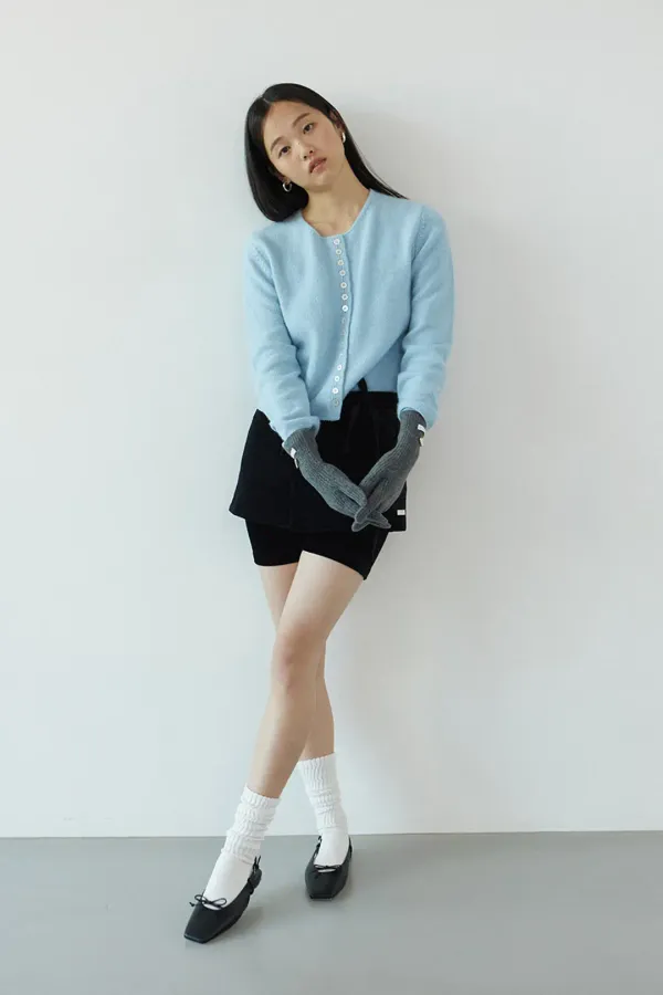 Micro short wrap skirt_black