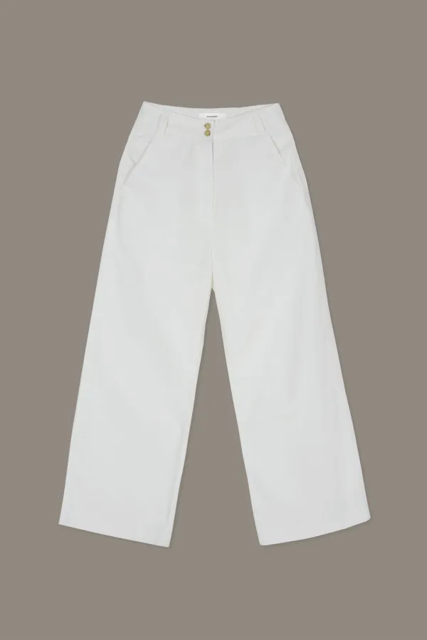 LIP POCKET WIDE COTTON PANTS