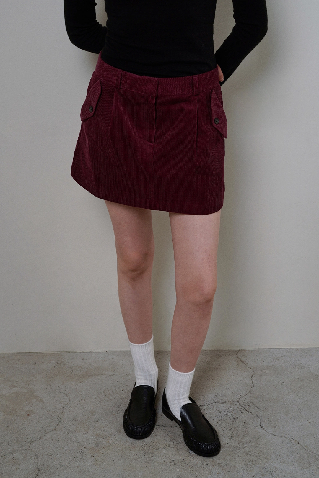 위드아웃썸머 Pocket corduroy skirt_purple 상품 이미지 2