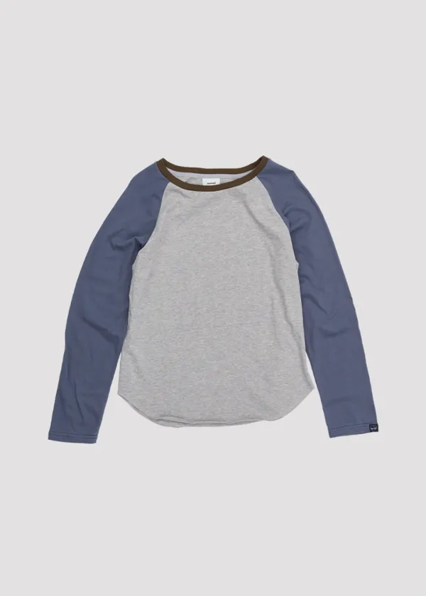RAGLAN T SHIRT MELANGE GREY