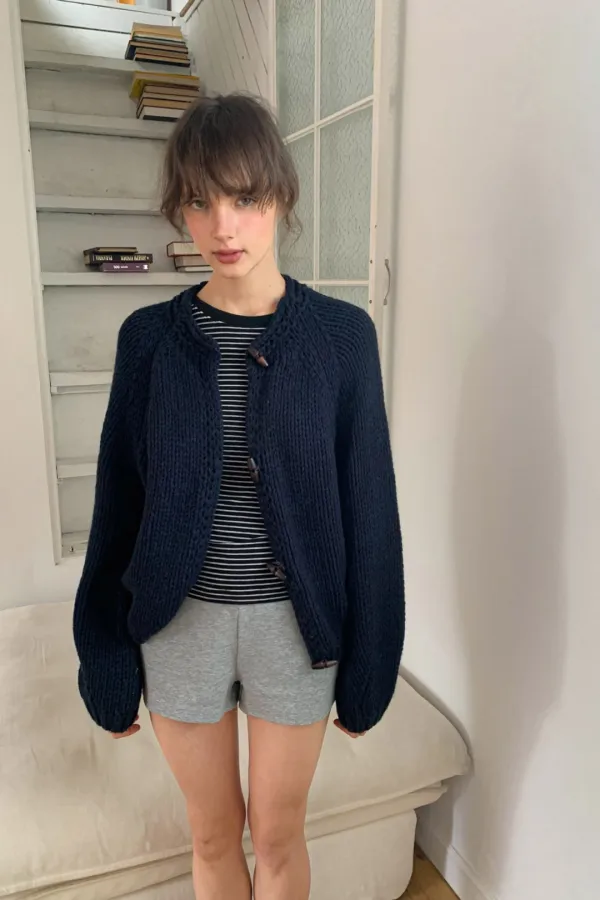 (시즌오프) Maggie Knit Cardigan / Dark Navy