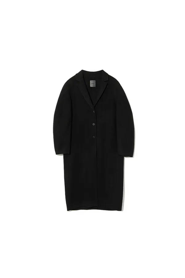 CLASSIC HANDMADE WOOL COAT [BLACK]