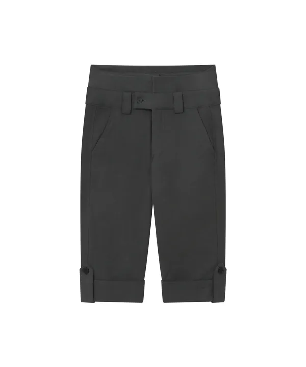 [레이 PICK] Rolled button capri pants CHARCOAL