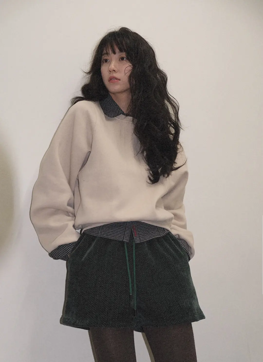 PREFRITT : Fog winter lettering crop mtm - beige