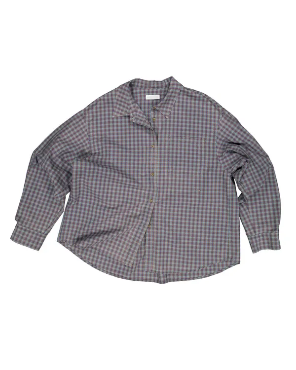 lupe check shirt (blue)