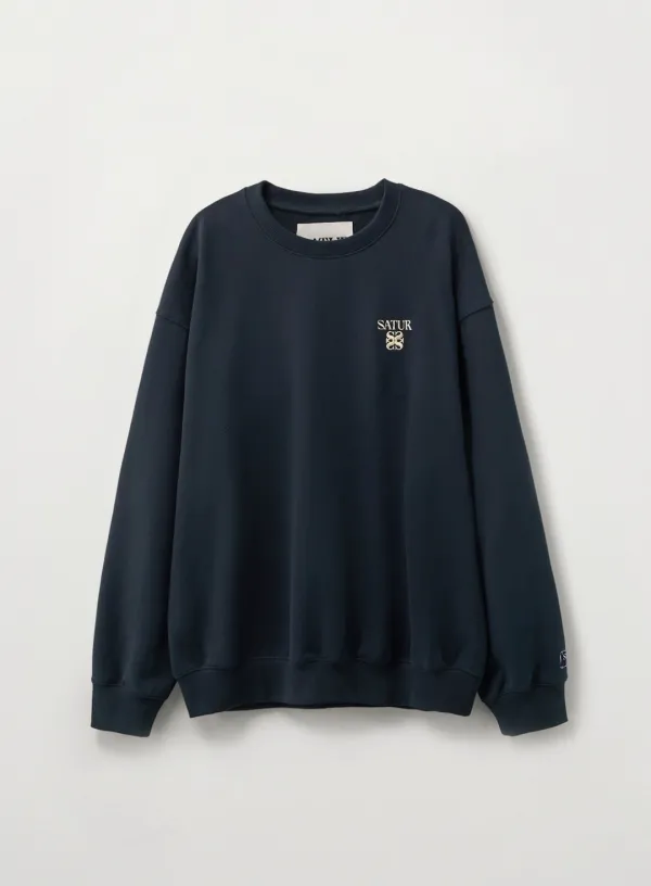 Loren Small Logo Basic Sweatshirt - Navy