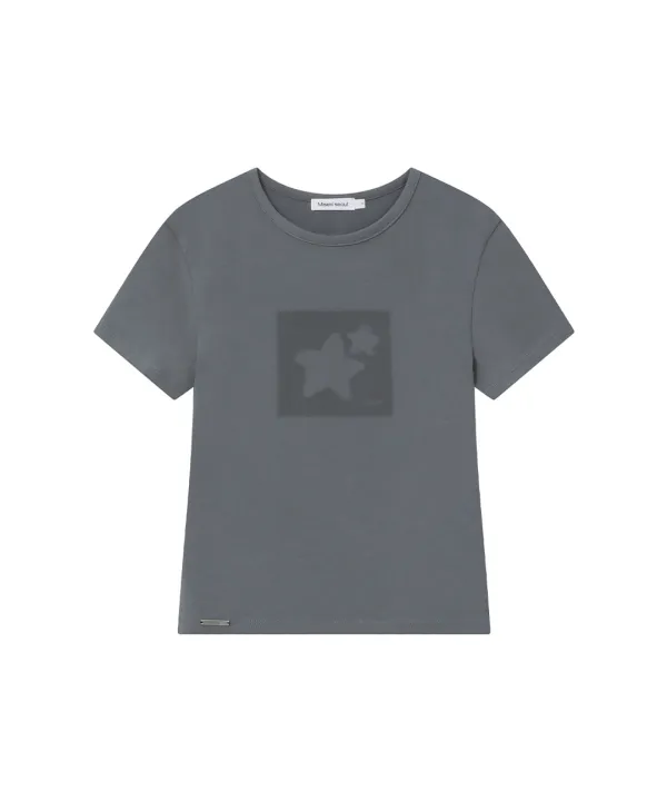 Midnight stars fitted short sleeve CHARCOAL