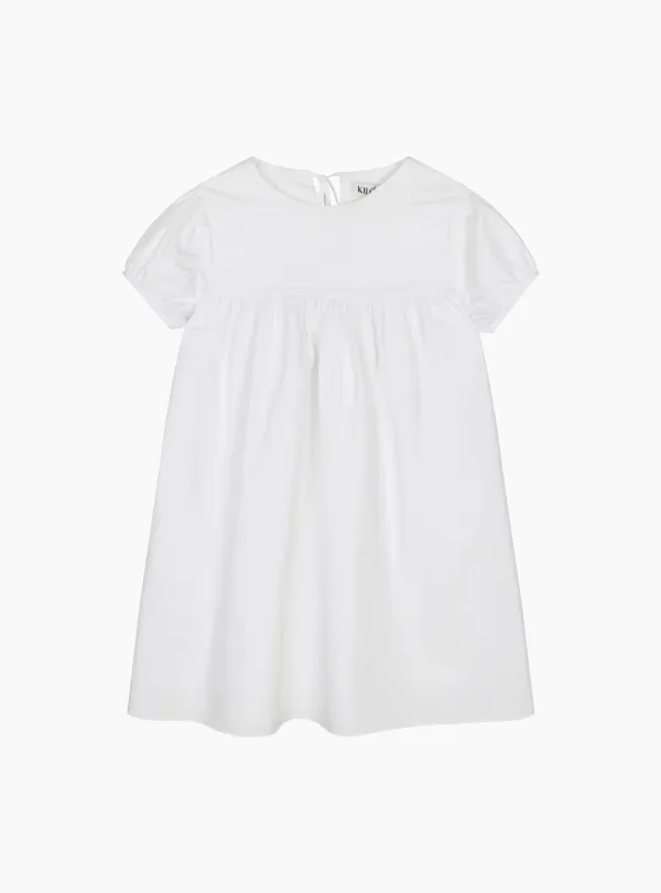 PUFF COTTON DRESS (WHITE)