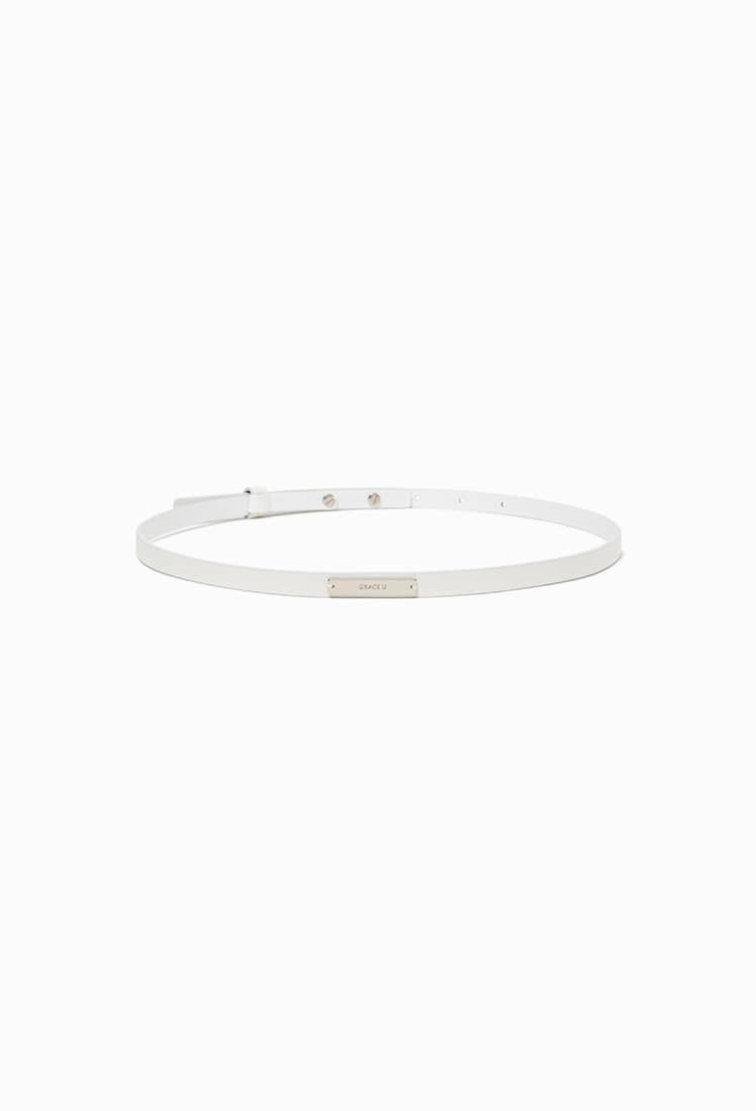 그레이스유 Grace Slim Leather Belt (Ivory) 상품 이미지 2