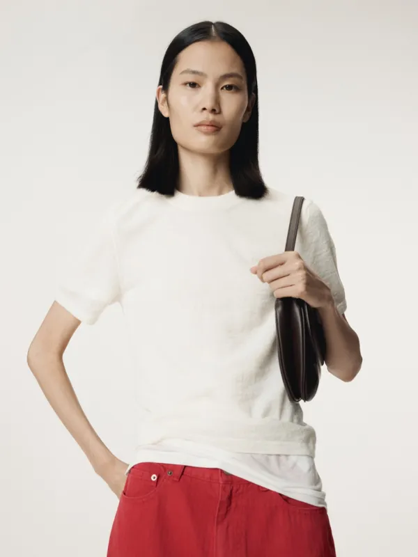 RC EMBROIDERY SHEER KNIT TOP (CREAM)