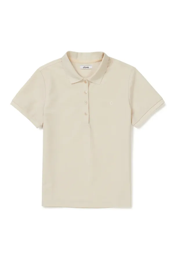 [24SS clove] Standard Pique T-Shirt_Women (Light Beige)