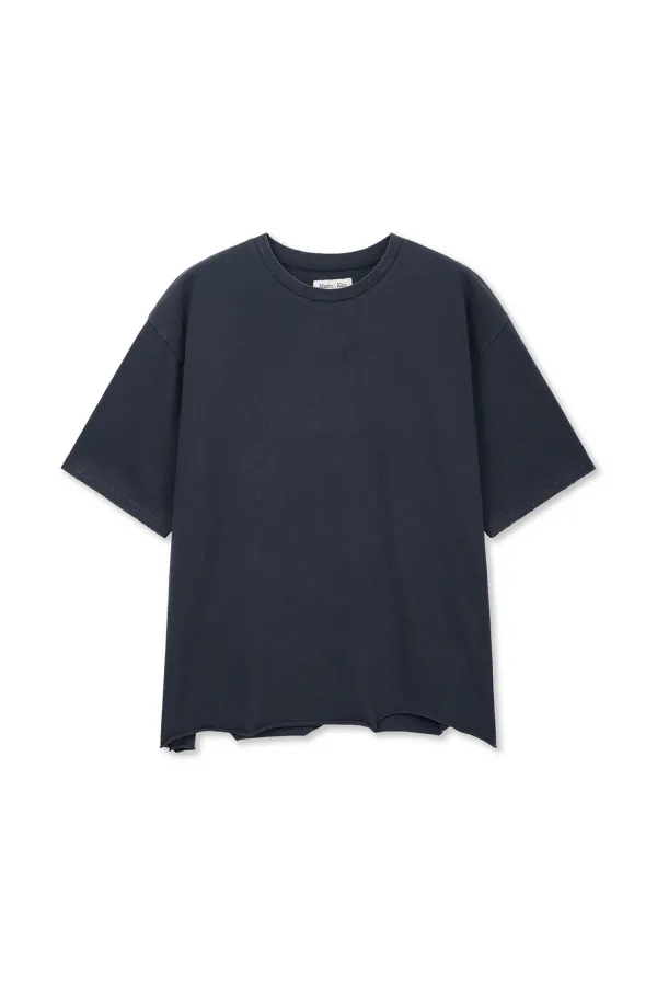 RAW CUT GRAFFITI LOGO TOP IN NAVY