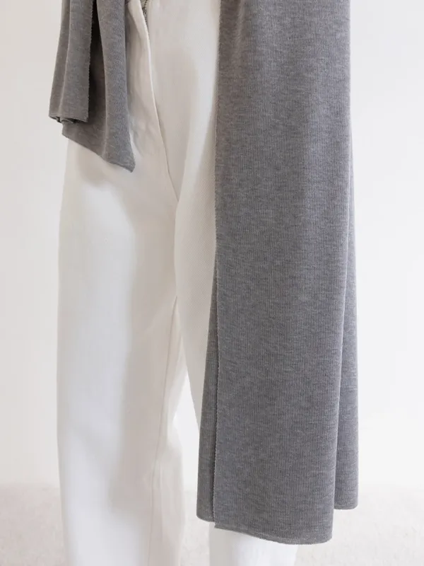 COTTON CURVED DENIM [INDIGO, WHITE]