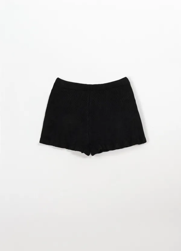 Tutu Knit Frill Pants(Black)