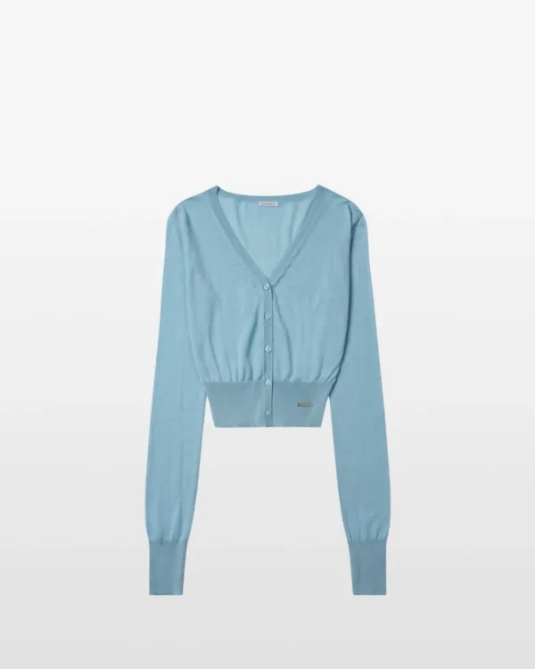 AIRY KNIT CARDIGAN (baby aqua)