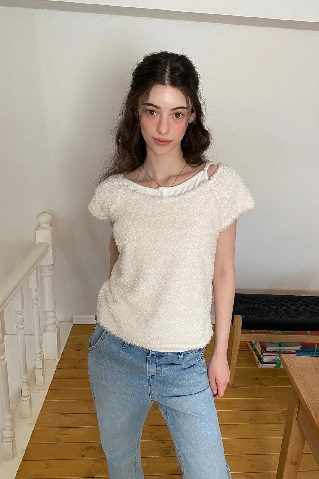 리리수 Bosong T-shirts / Cream 상품 이미지 2