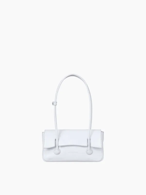 FLAP SMALL_white glossy plain
