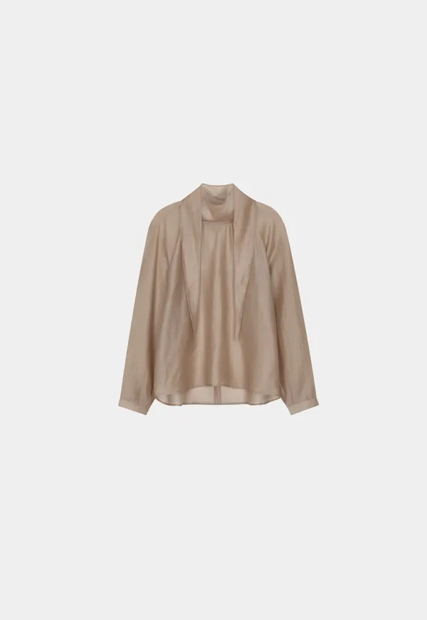 PLUM SCARF BLOUSE