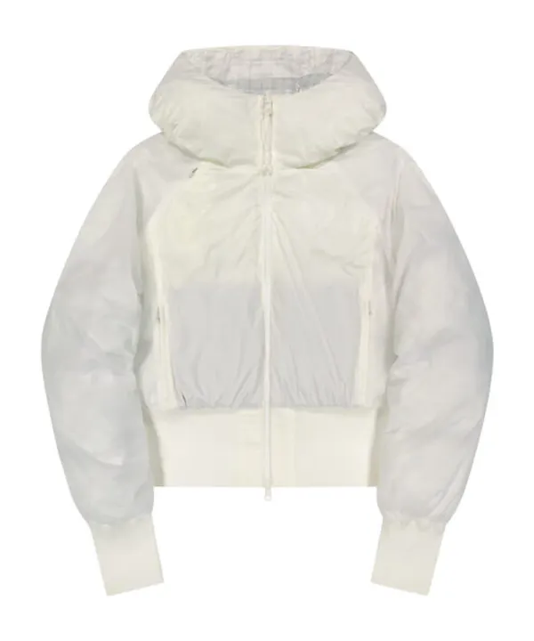 Reversible Check Padded Jacket / Ivory